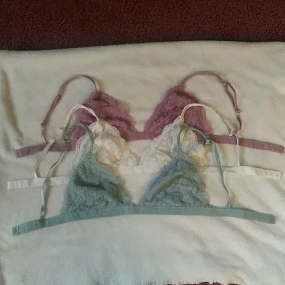 3 Lace Bralettes EUC!